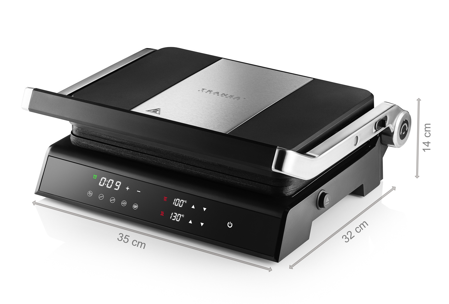 Wymiary Grill elektryczny DualPlate Transa Electronics